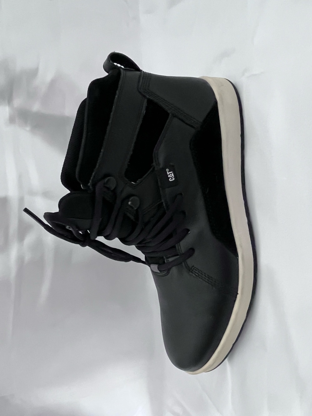 Men’s Caterpillar CAT Black Leather ankle Sneakers